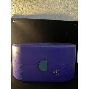 Vintage 90s Caboodles Cosmetic Makeup Carry Case Organizer Purple & Teal